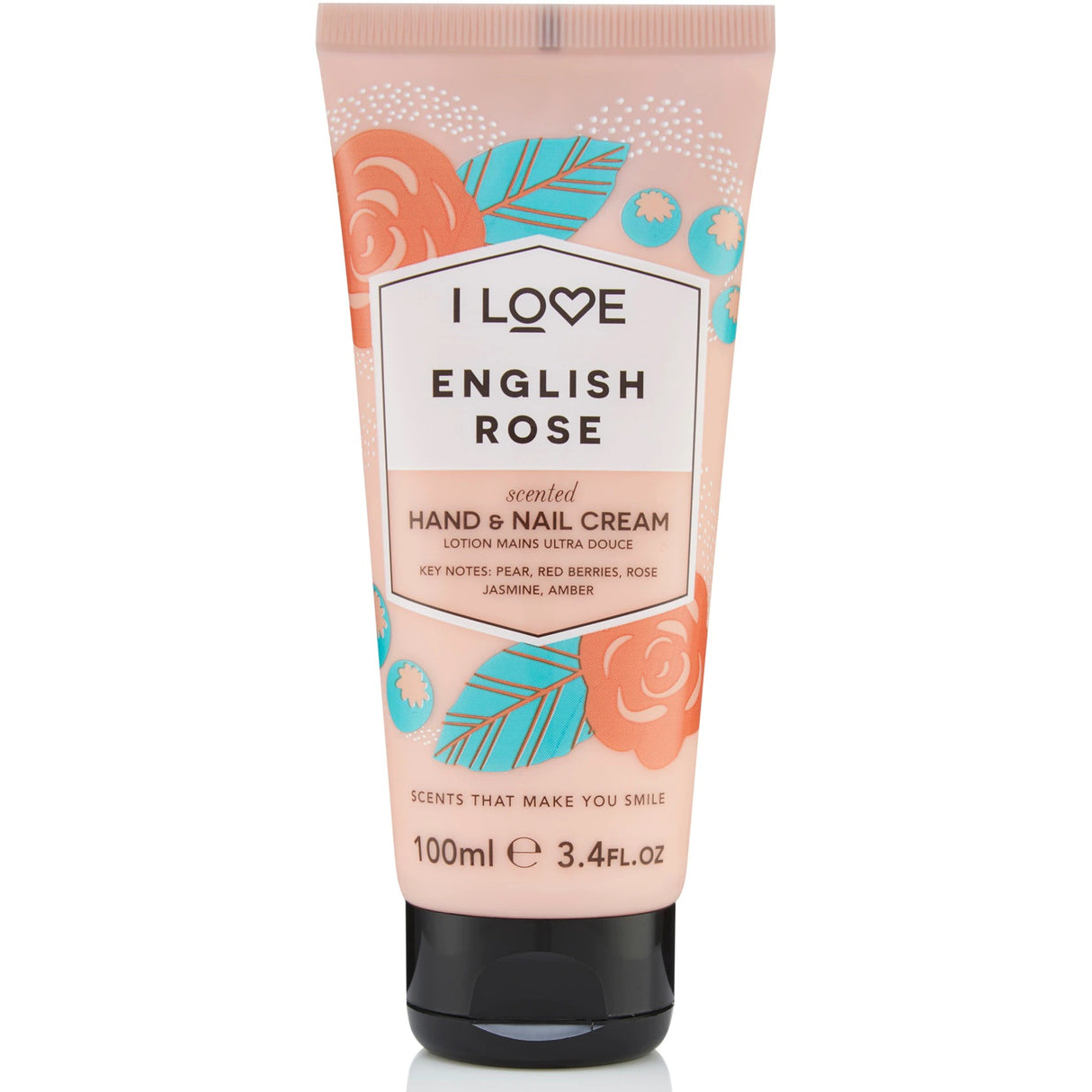 I Love, Signature Collection, English Rose, Moisturizing, Hand & Nail Cream, English Rose, 100 ml - Feel You