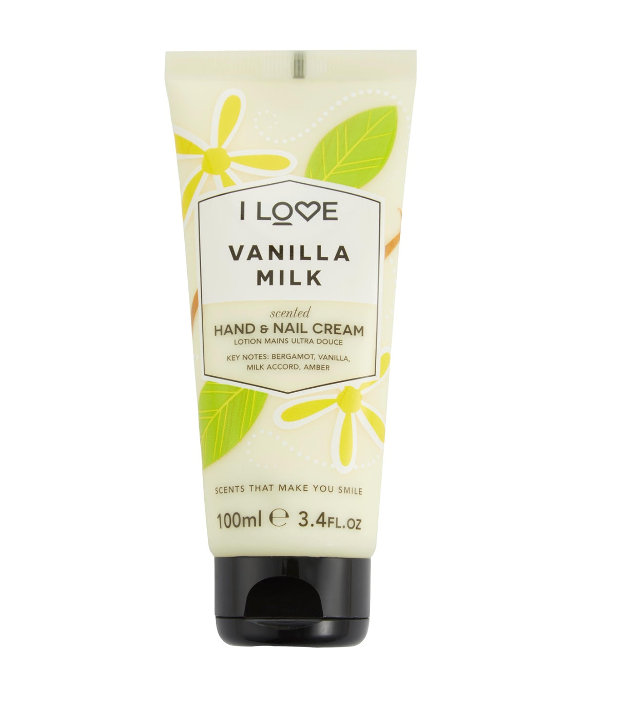 I Love, Signature Collection, Moisturizing, Hand & Nail Cream, Vanilla Milk, 100 ml - Feel You