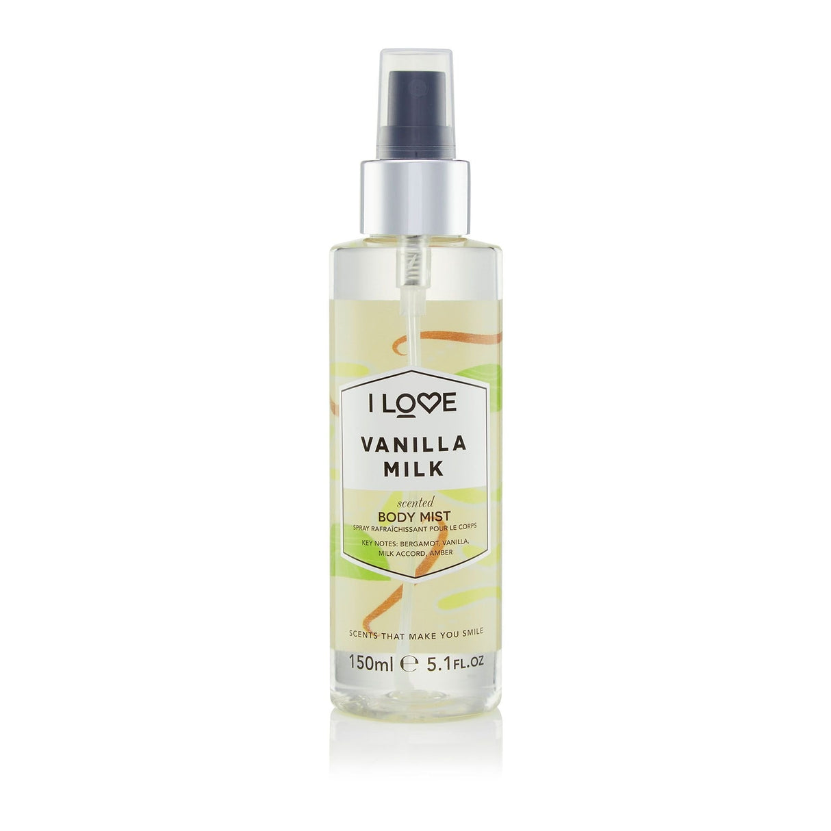 I Love, Signature Collection, Vegan, Mist Spray, Vanilla Milk, All Over The Body, 165 ml - Feel You