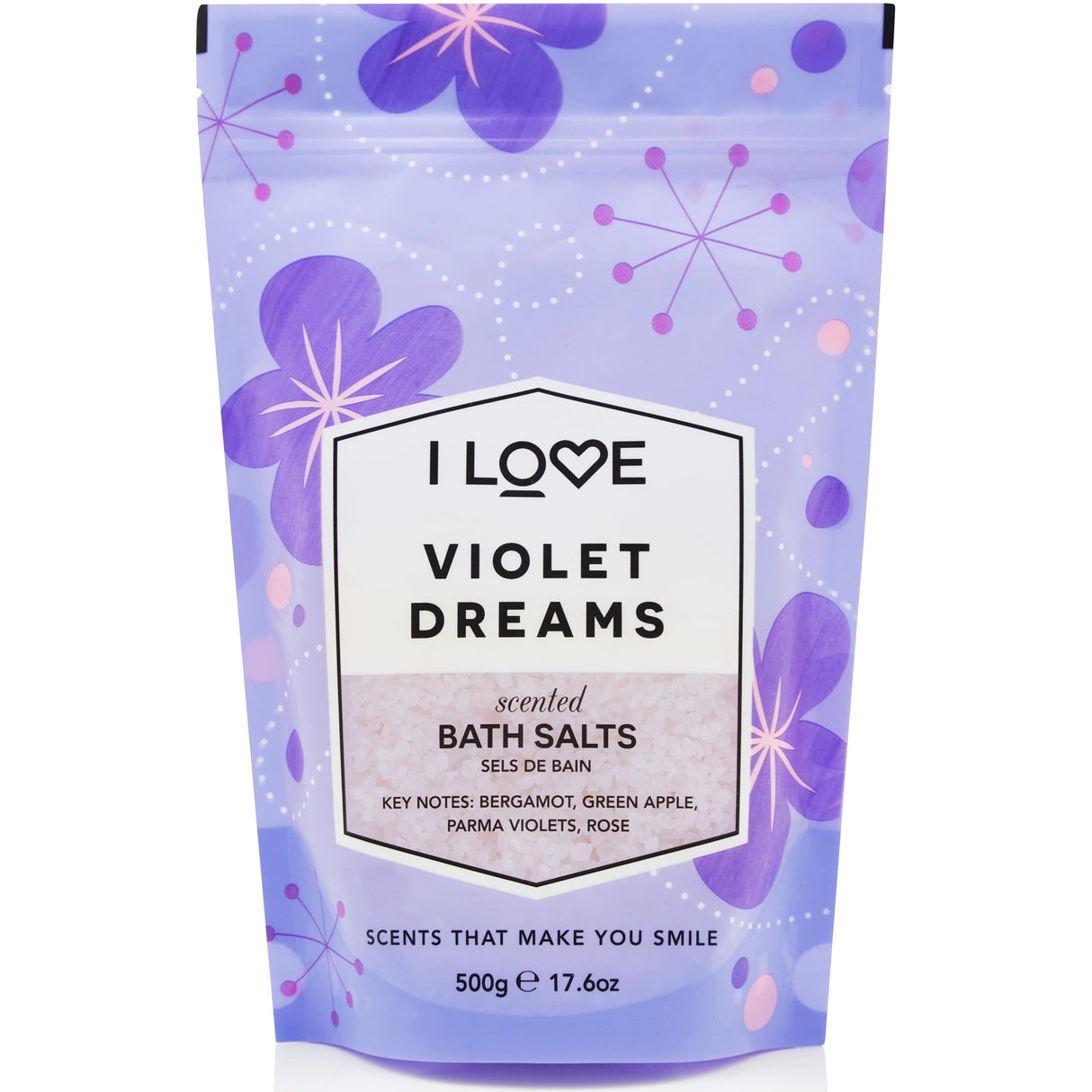I Love, Signature Collection, Violet Dreams, Bath Salt, 500 g - Feel You