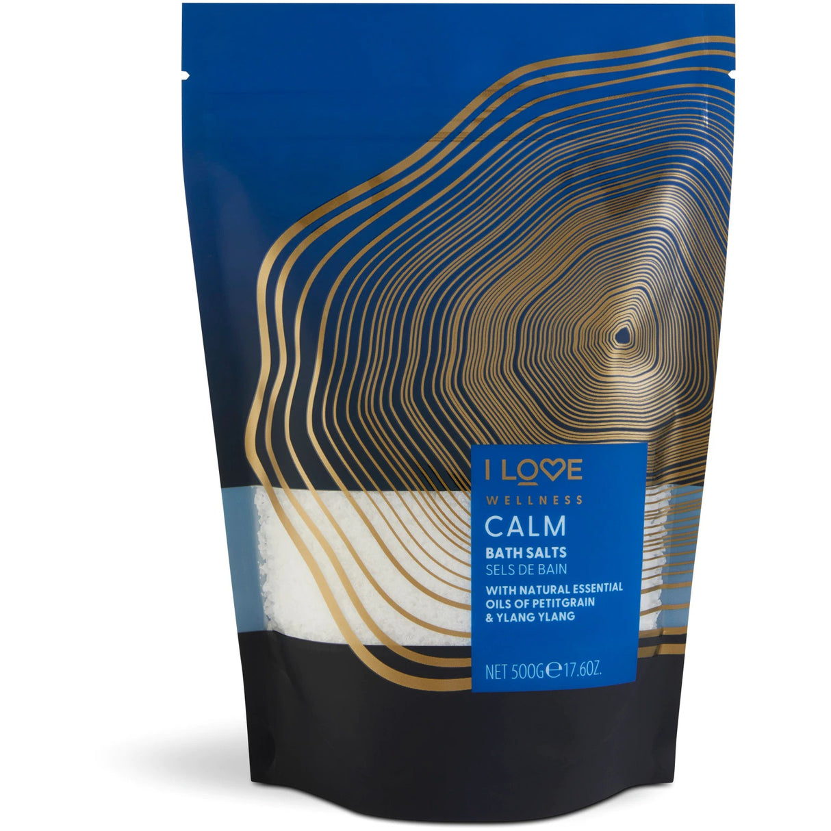 I Love, Wellness Calm, Essential Oils, Bath Salt, 500 g - Feel You