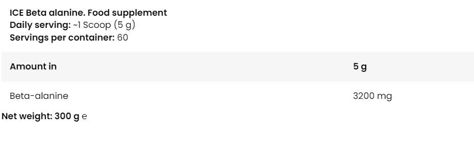 ICE Beta Alanine - 300 грама - Feel You
