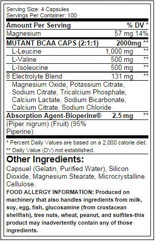 100% Free Form BCAA 400caps. - Feel You