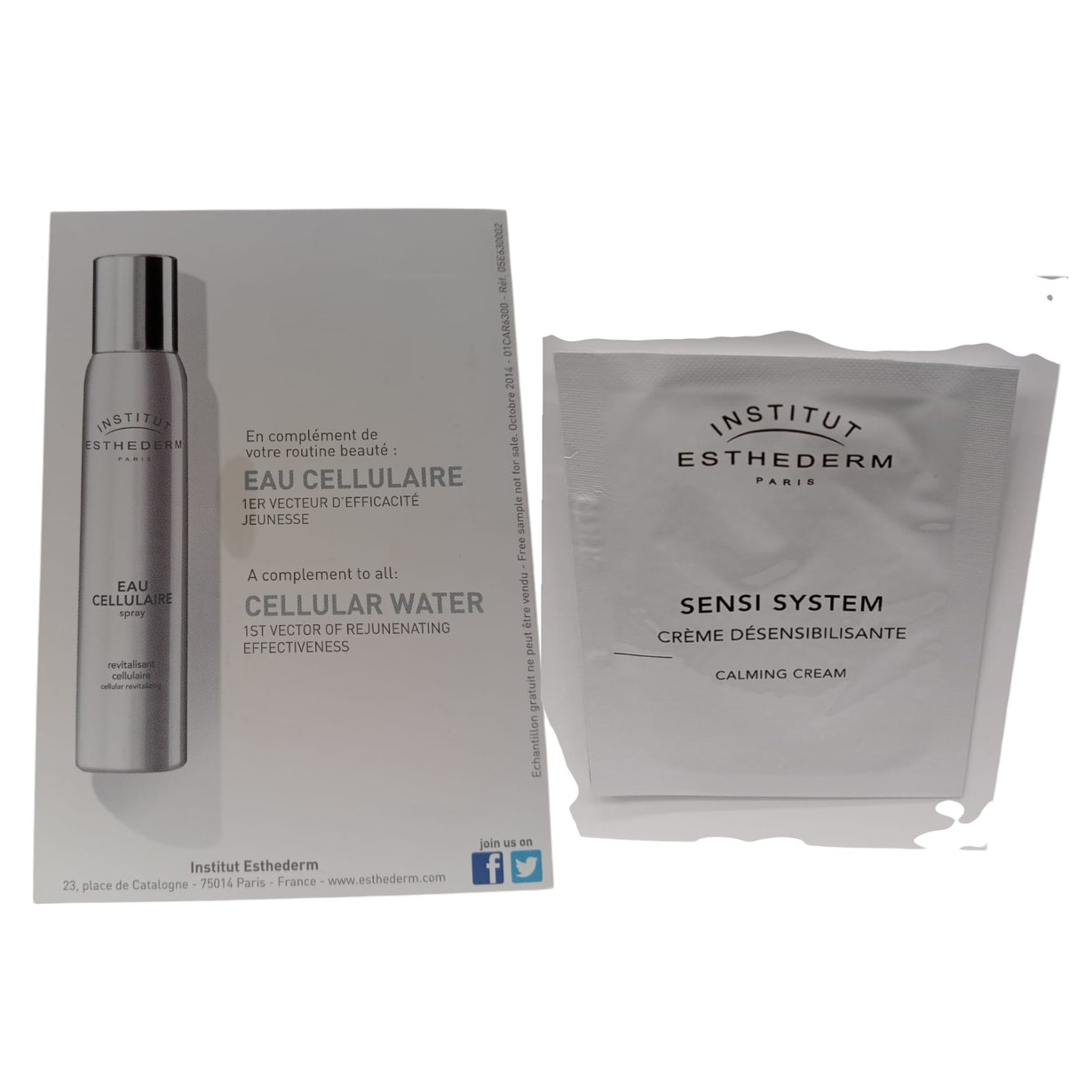 Institut Esthederm, Sensi System, Calming, Day & Night, Cream, For Face, 2 ml *Sample - Feel You