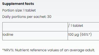 Iodine Tablet 100 mcg - 30 Таблетки - Feel You
