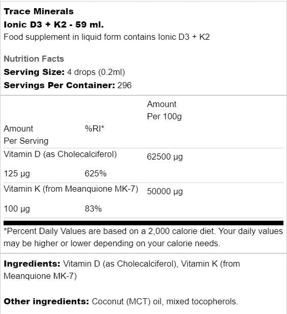 Ionic D3 + K2 | Drops - 59 мл - Feel You