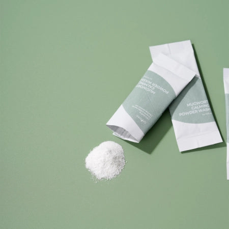 Isntree - Mugwort Calming Powder Wash - Facial Wash Powder Sachet Set - 1g x 25pcs - Feel You
