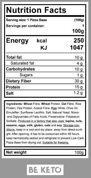 Italian Keto Pizza Base - 180 грама - Feel You