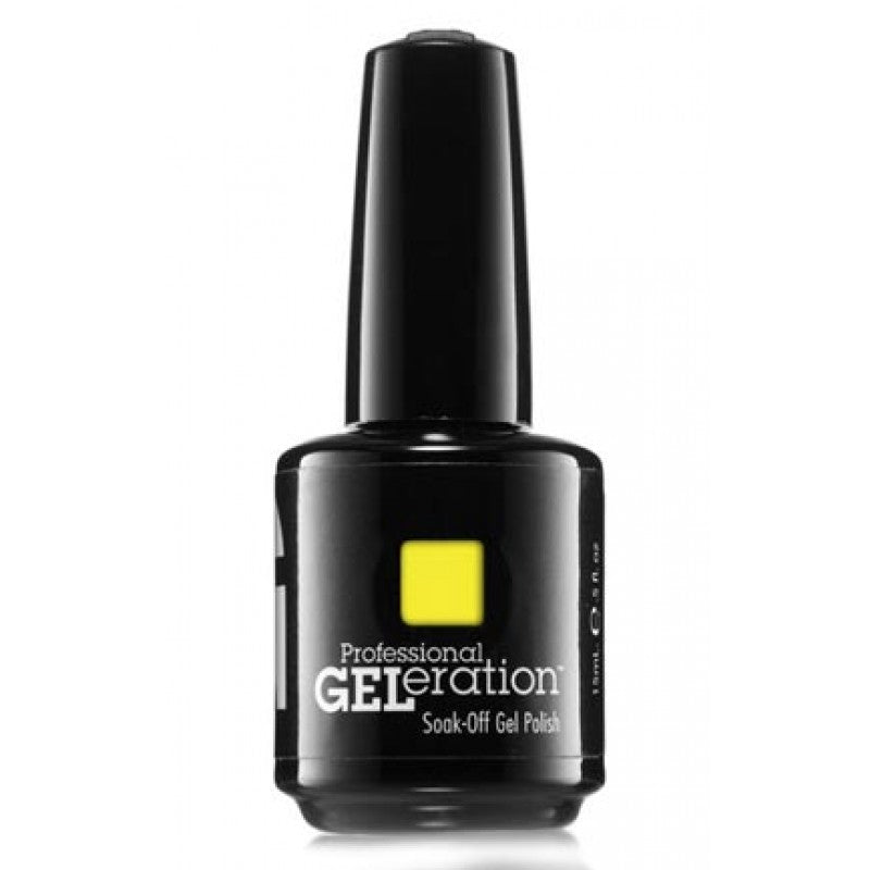 Jessica, GELeration Colours, Semi-Permanent Nail Polish, GEL-788, Yellow Lightening, 15 ml - Feel You