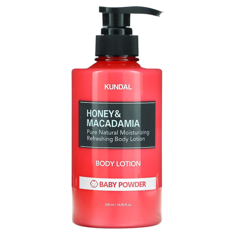 KUNDAL – Honey & Macadamia Pure Body Lotion, Baby Powder, 500ml - Feel You