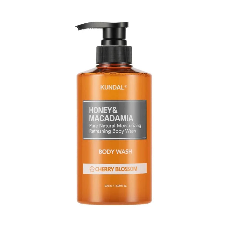 KUNDAL – Honey & Macadamia Pure Body Wash, Cherry Blossom, 500ml - Feel You