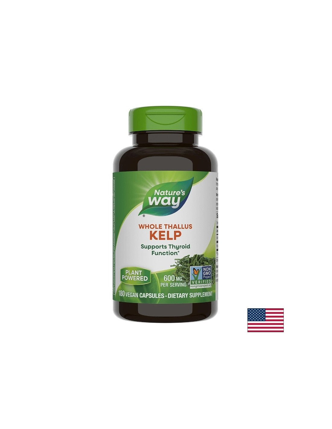 Kelp Whole Thallus/ Келп / Кафяви водорасли 600 mg x 180 капсули Nature’s Way - Feel You
