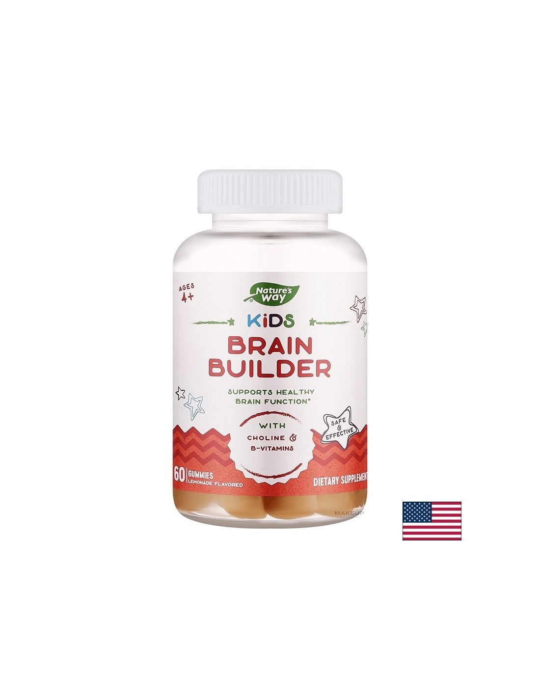 Детска формула за стимулиране на мозъчната дейност - Kids Brain Builder, 60 желирани таблетки - Feel You