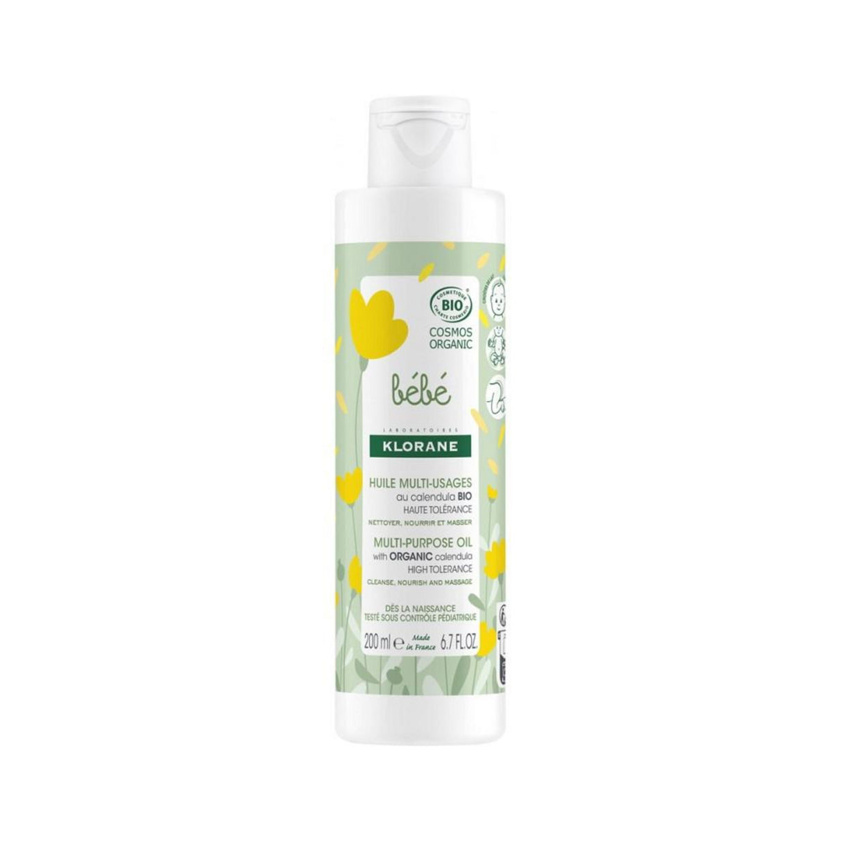 Klorane, Baby, Natural, Nourishes, Morning, Oil, Body, 200 ml - Feel You
