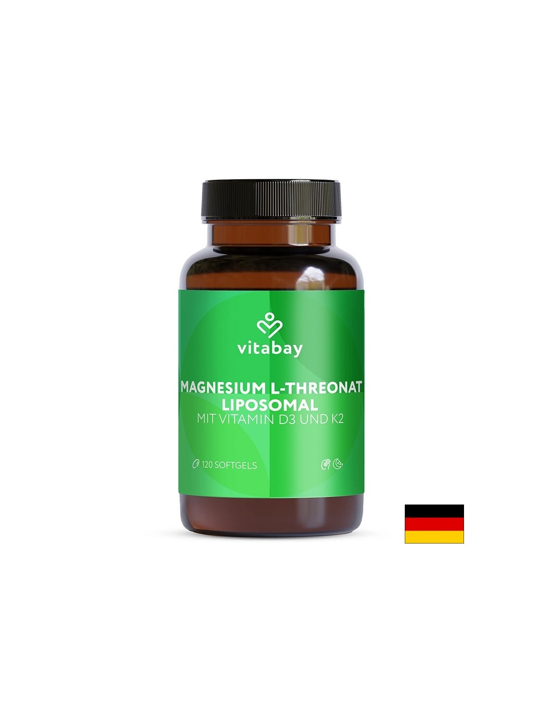 Магнезий L-Треонат, липозомен, 2000 mg + Витамин D3 и K2 – Здрави кости, зъби и мускули, 120 софтгел капсули - Feel You