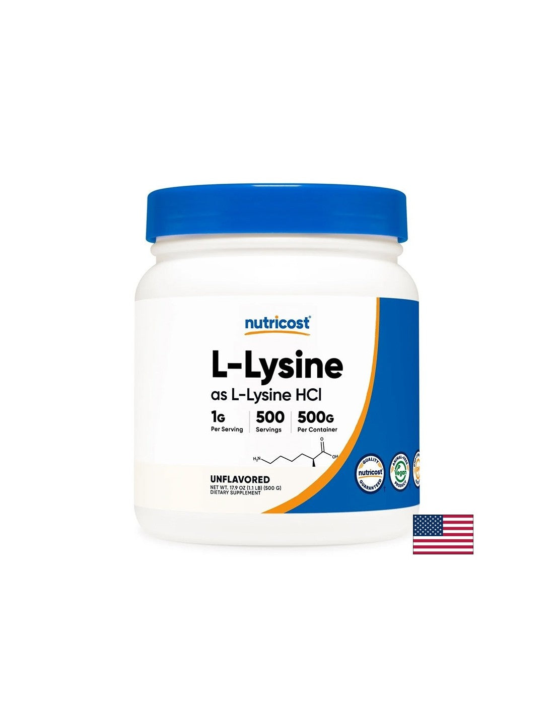 L-Лизин – Имунитет и мускулно възстановяване, 500 g прах - Feel You