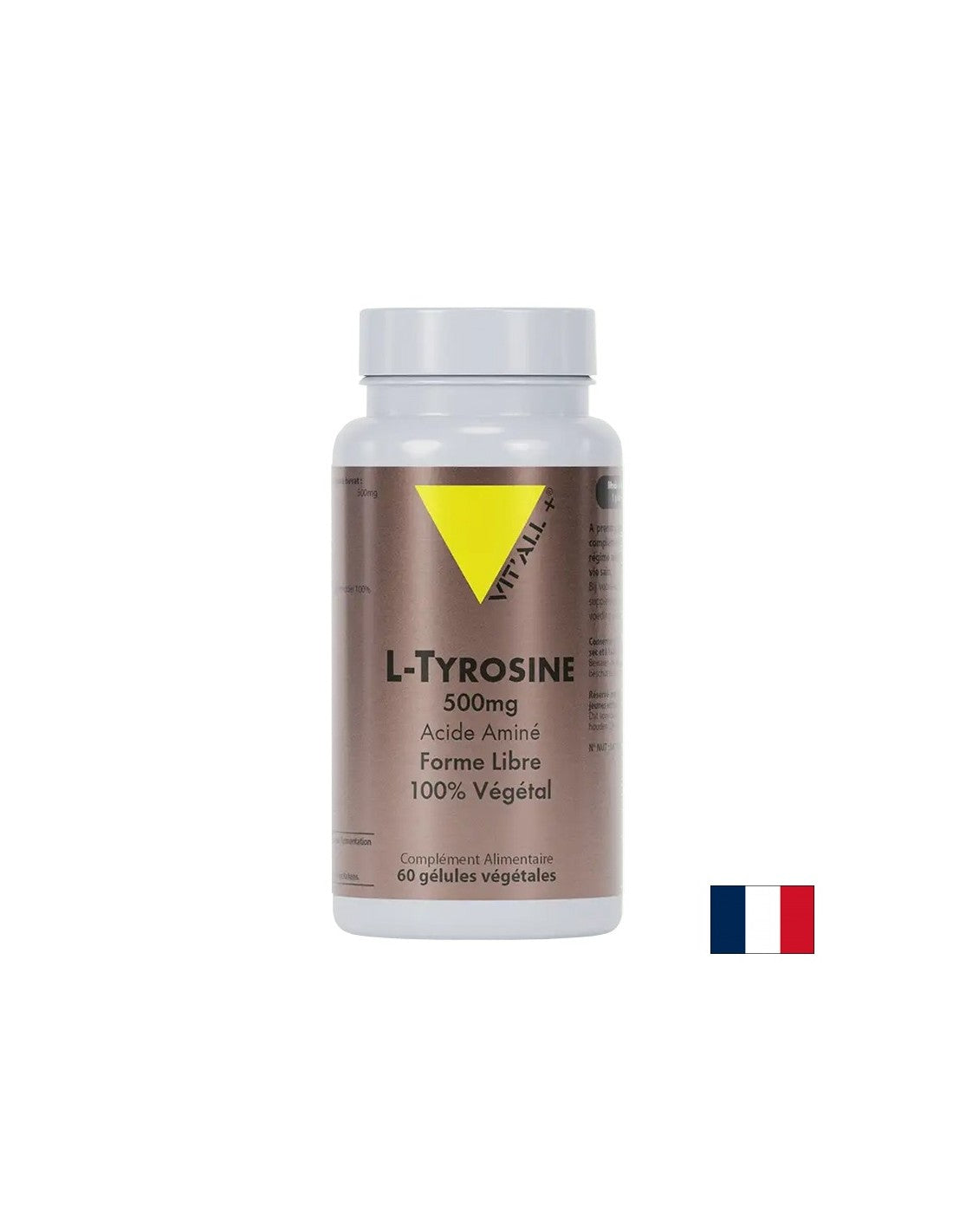 L-Тирозин – Фокус, енергия и подкрепа за щитовидната жлеза, 500 mg, 60 веган капсули - Feel You