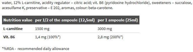 L-CARNITINE 3000 EXTREME SHOT - 25 мл - Feel You