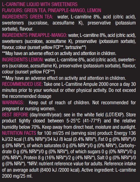 L-Carnitine 2000 / 20 Amp. - Feel You