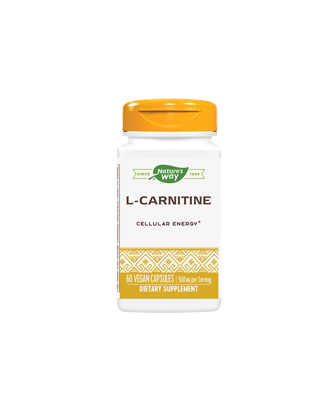 L-Carnitine/ Л-Карнитин 500 mg х 60 капсули Nature’s Way - Feel You