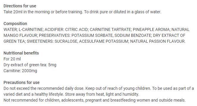 L-Carnitine Pro Zero Liquid - 500 мл - Feel You