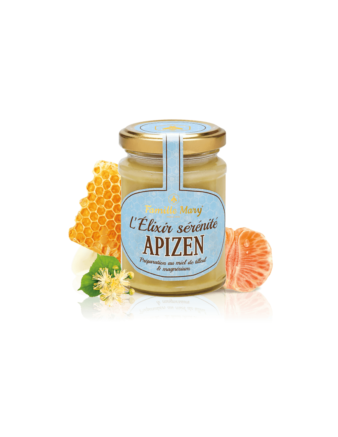 L’ Elixir sérénité Apizen/ Апизен (липов мед + магнезий и етерично масло от червена мандарина), 200 g Famille Mary - Feel You