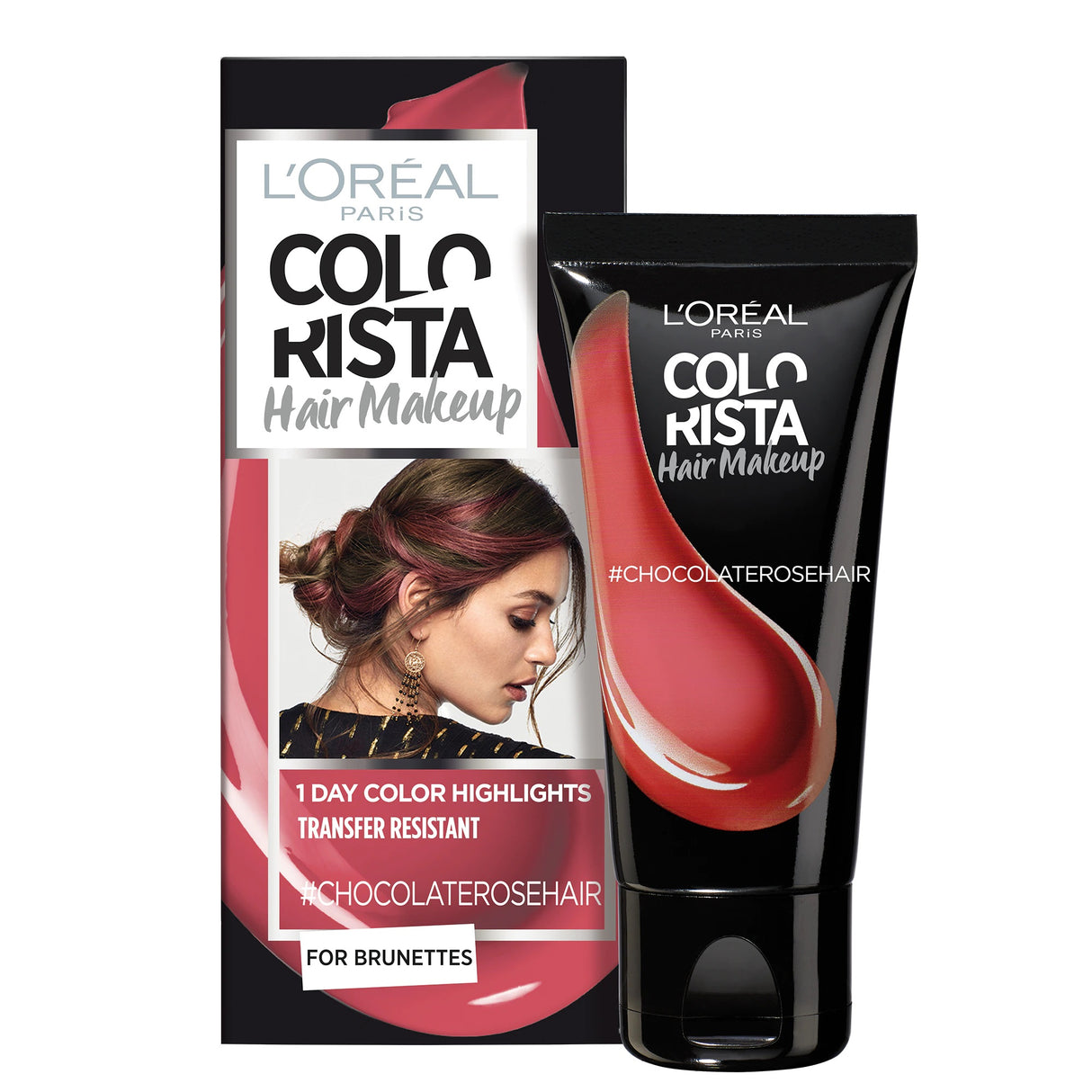 L'Oreal Paris, Colorista Hair Makeup, Semi-Permanent Hair Dye, #CHOCOLATEROSEHAIR, 30 ml - Feel You