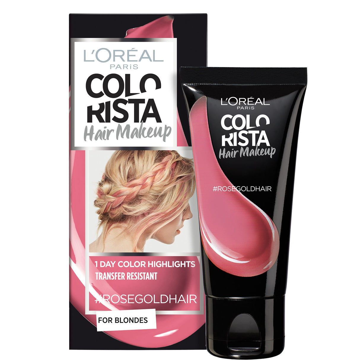 L'Oreal Paris, Colorista Hair Makeup, Semi-Permanent Hair Dye, #ROSEGOLDHAIR, 30 ml - Feel You