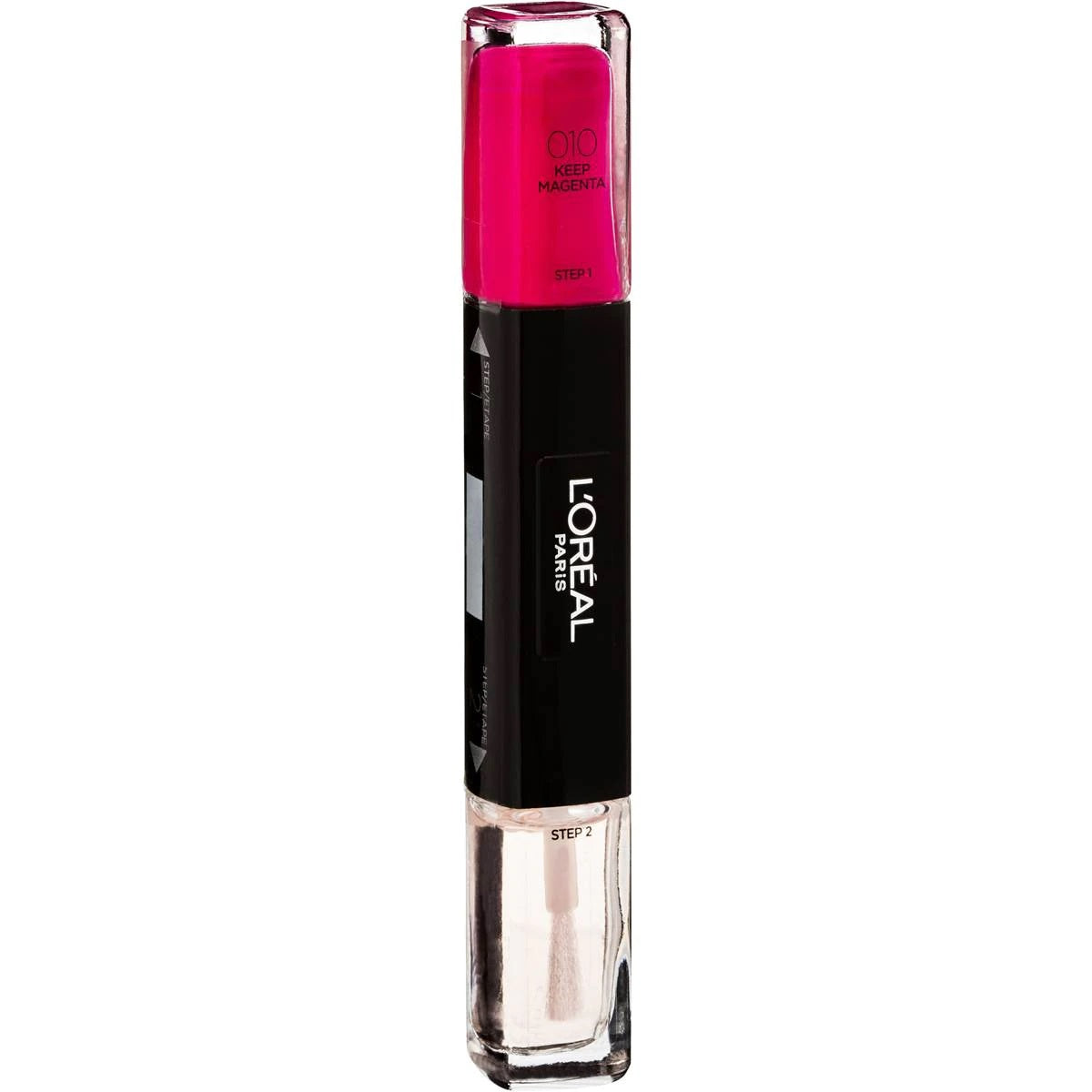 L'Oreal Paris, Infallible, Nail Polish 2-In-1, 010, Keep Magenta, 2 x, 5 ml - Feel You