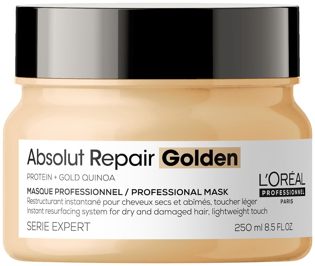 L'Oreal Professionnel, Serie Expert Absolut Repair Golden, Protein + Gold Quinoa, Hair Treatment Cream Mask, Instant Resurfacing, 250 ml - Feel You