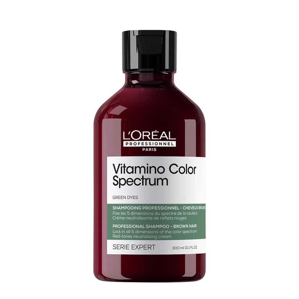 L'Oreal Professionnel, Vitamino Color Spectrum Green, Hair Shampoo, Neutralizing Red Tones, 300 ml - Feel You
