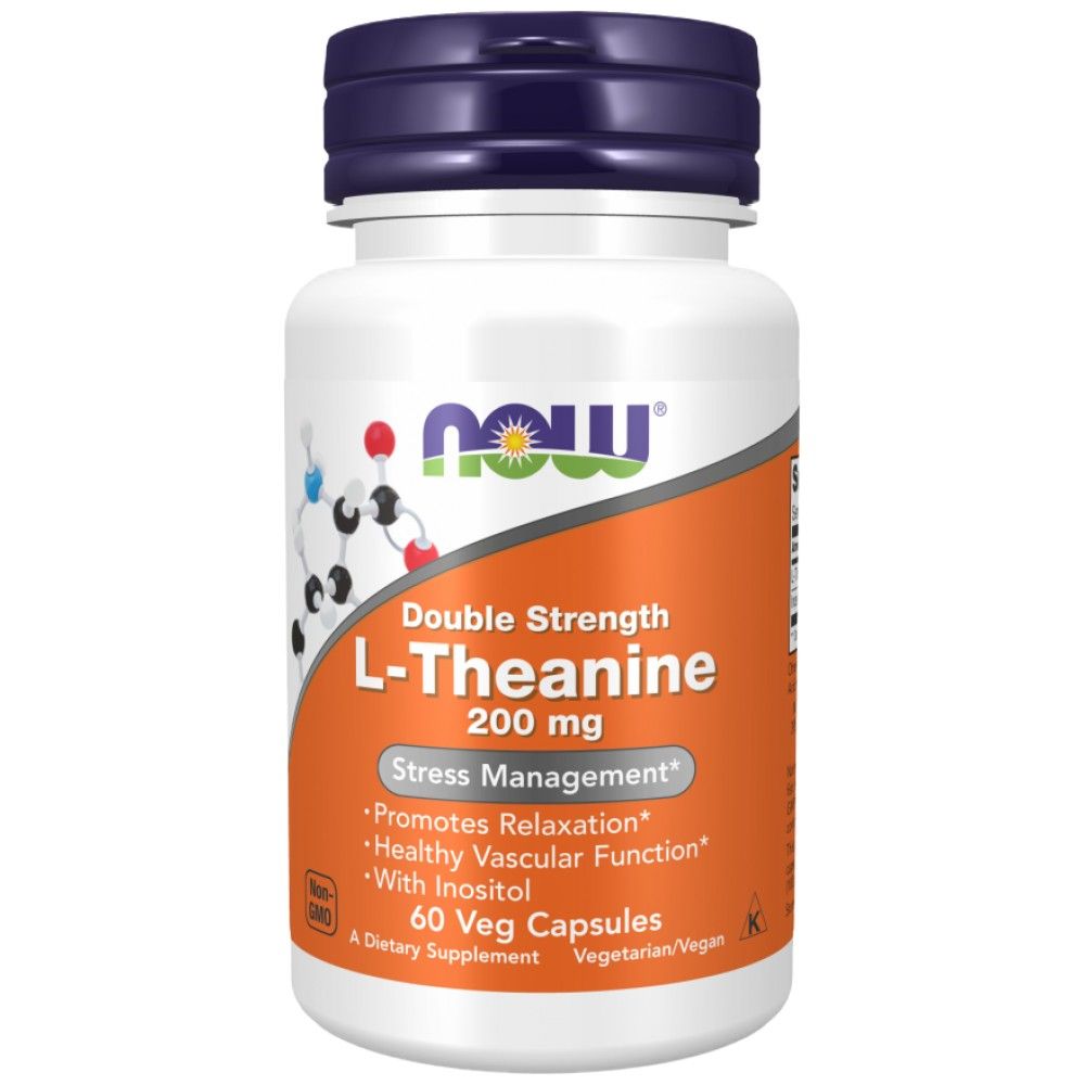 L-Theanine 200 mg / Double Strength - 60 капсули - Feel You