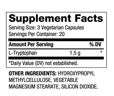 L-Tryptophan 500 mg 60 Caps - Feel You