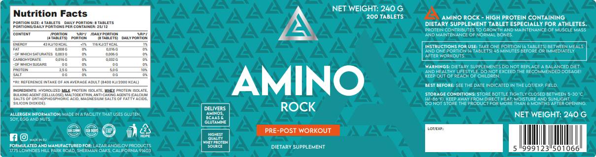 LA Amino Rock | Whey Amino Tablets - 200 Таблетки - Feel You