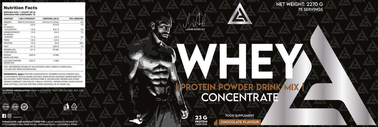 LA Whey Protein Powder Drink Mix | Concentrate - 2270 грама - Feel You
