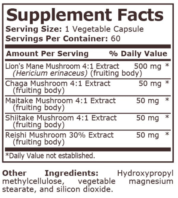 LION'S MANE COMPLEX - 60 Veg Capsules - Feel You