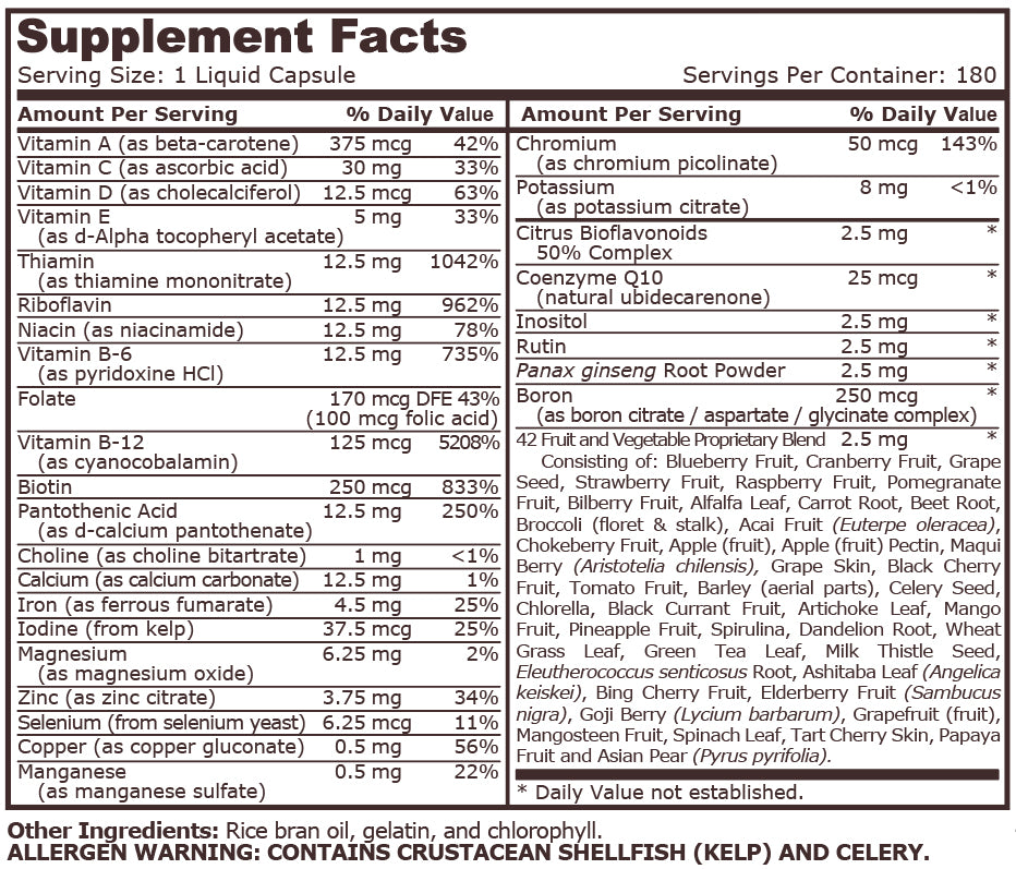 LIQUID MULTI - 180 Liquid Capsules - Feel You