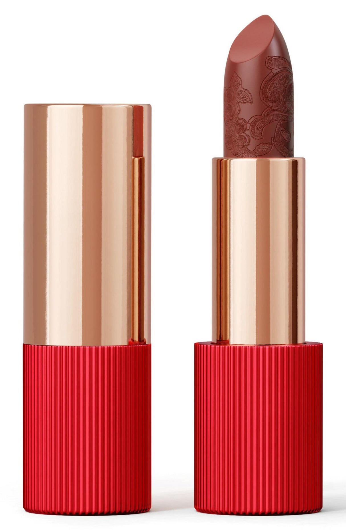 La Perla, Matte Silk, Matte, Cream Lipstick, 102, Terracotta Red, 3.5 g - Feel You