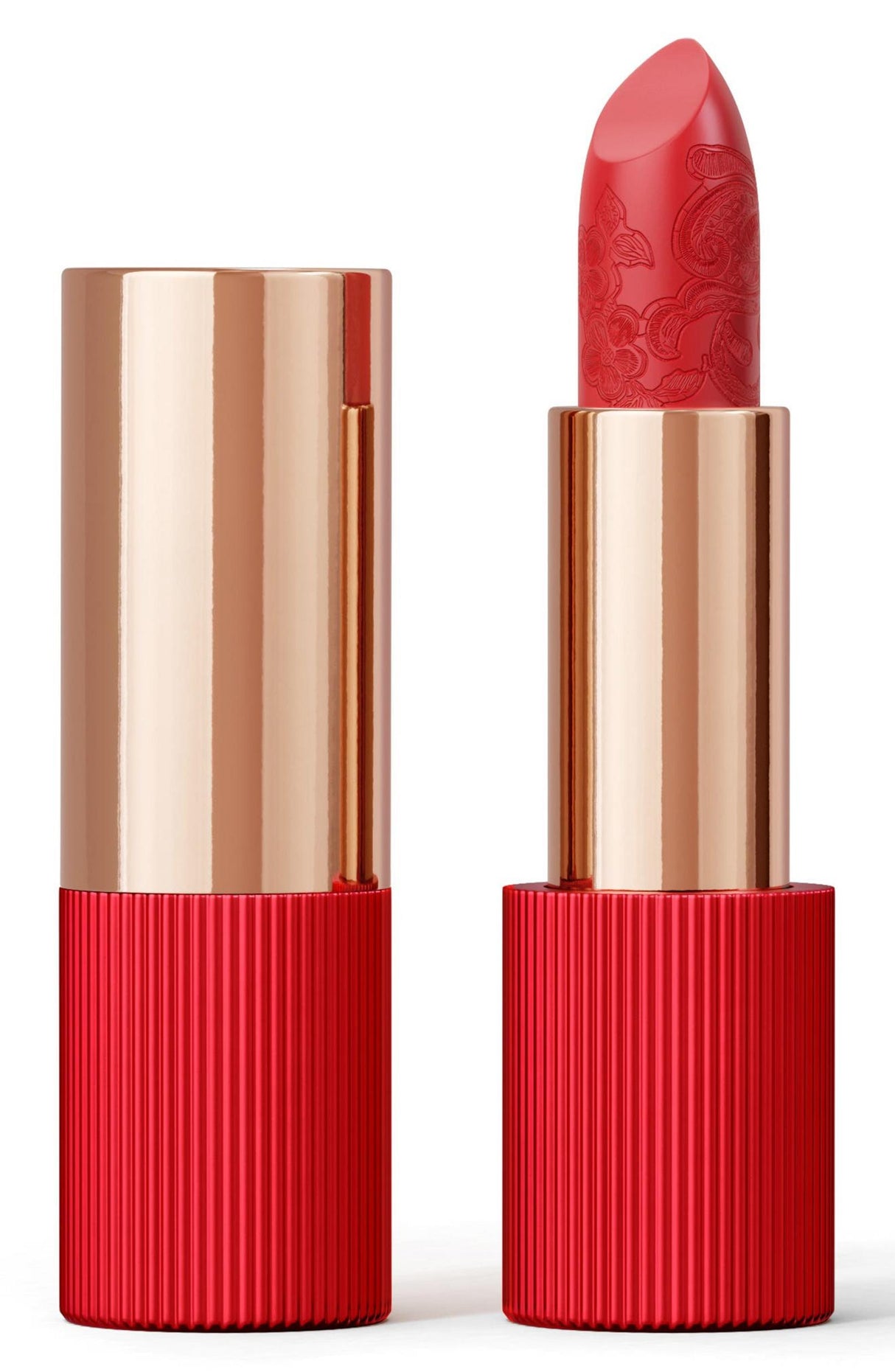 La Perla, Matte Silk, Matte, Cream Lipstick, 103, Coral Red, 3.5 g - Feel You