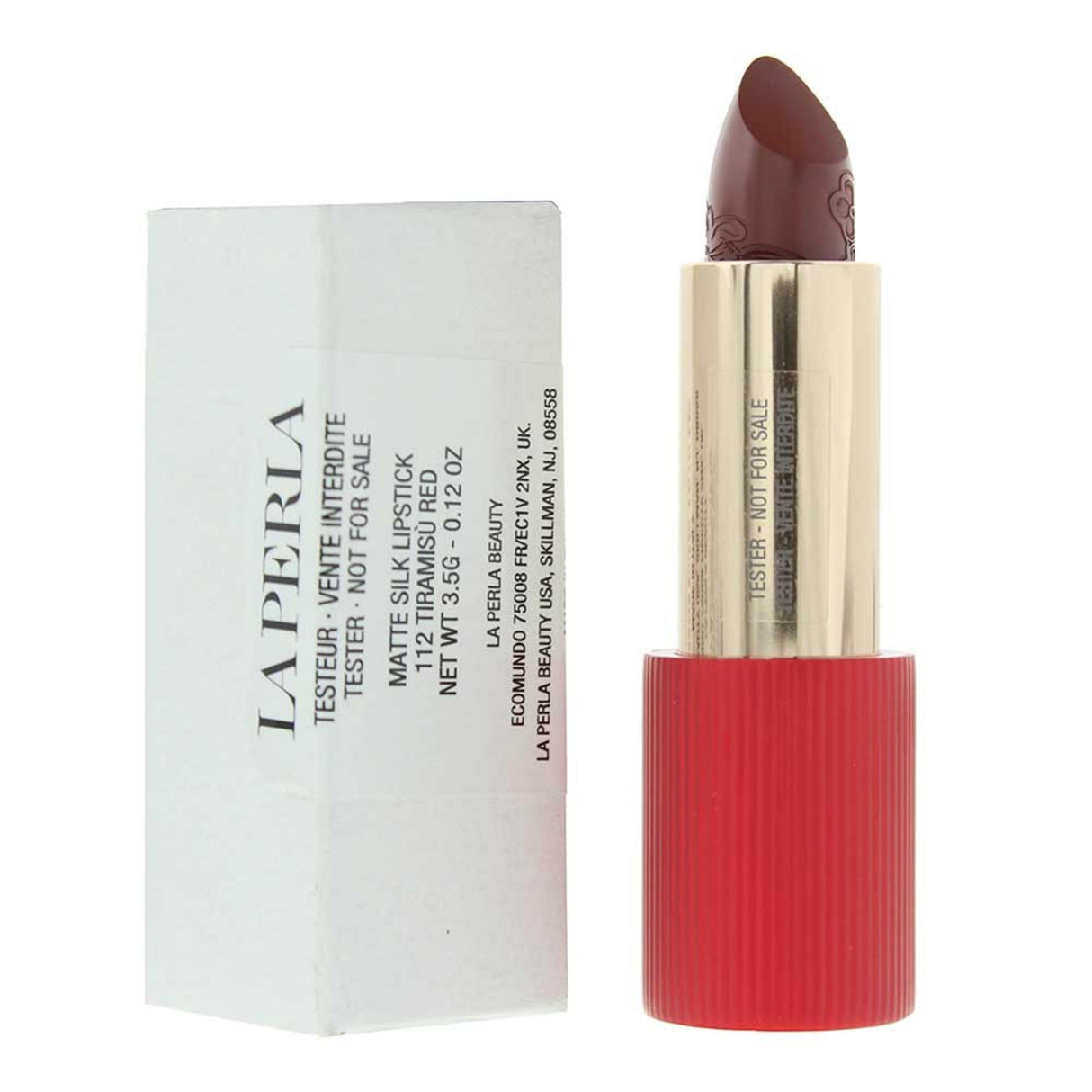 La Perla, Matte Silk, Matte Silk, Cream Lipstick, 112, Tiramisu Red, 3.5 g *Tester - Feel You