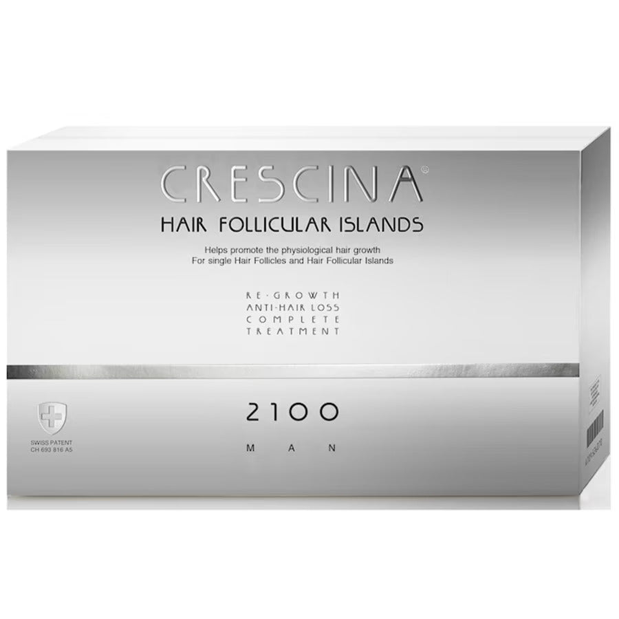 Labo, Crescina Follicular Islands 2100, For Growth Stimulation, Ampoules Treatment Serum, For Scalp, For Men, 10 +10 pcs - Feel You