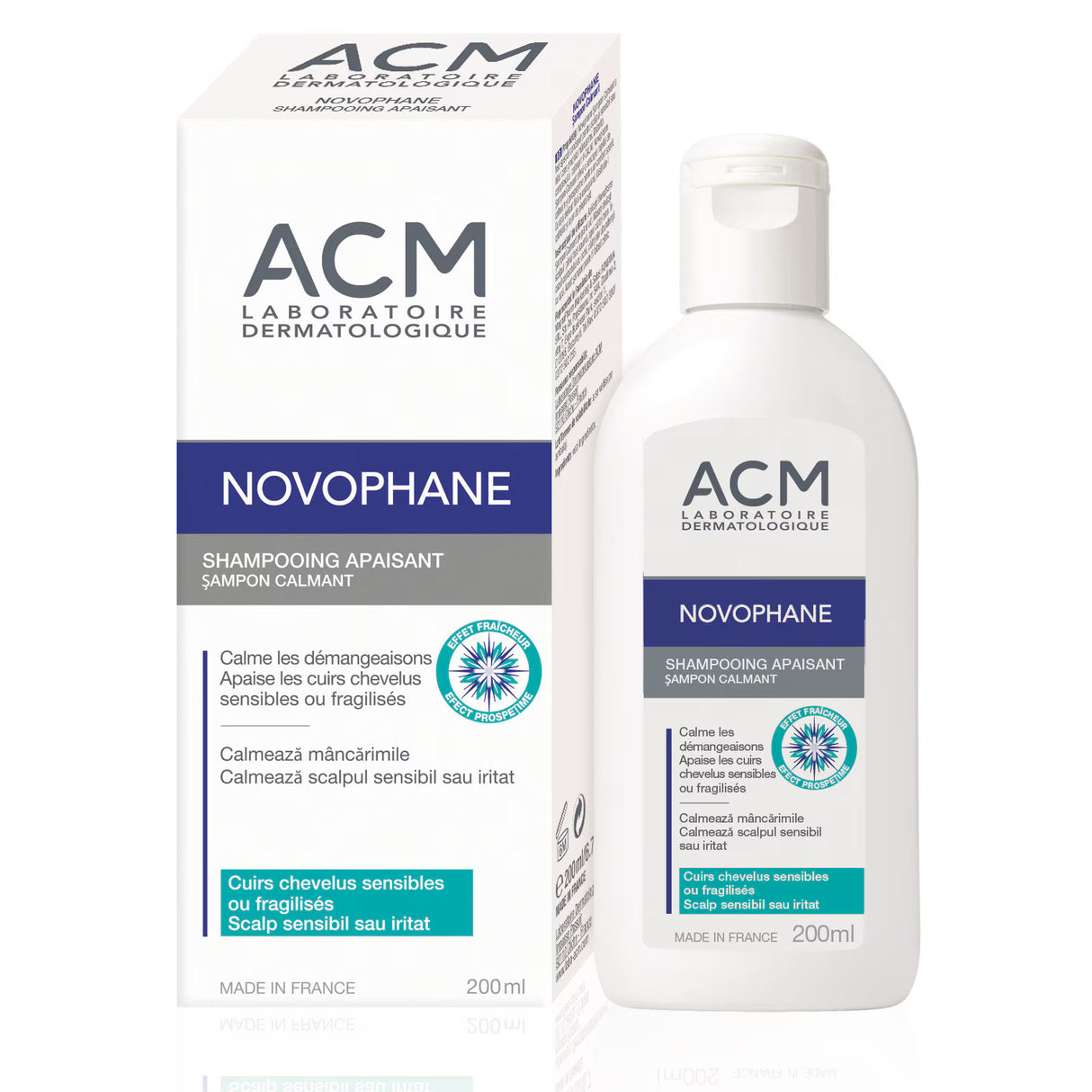 Laboratoire ACM, Novophane, Panthenol, Hair Treatment Shampoo, Calming, For Sensitive Scalps, 200 ml - Feel You