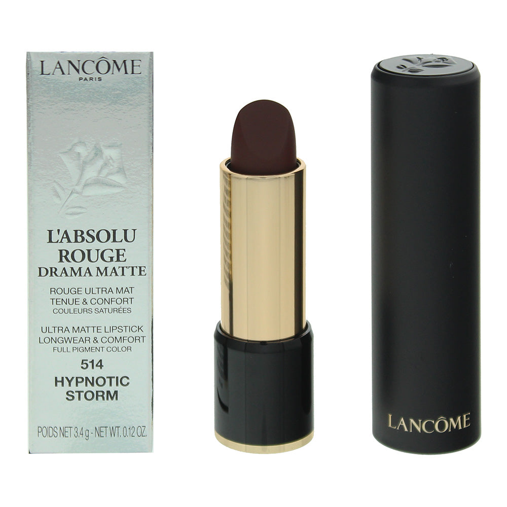 Lancome, L'Absolu Rouge Drama Matte, Matte, Cream Lipstick, 514, Hypnotic Storm, 3.4 g - Feel You