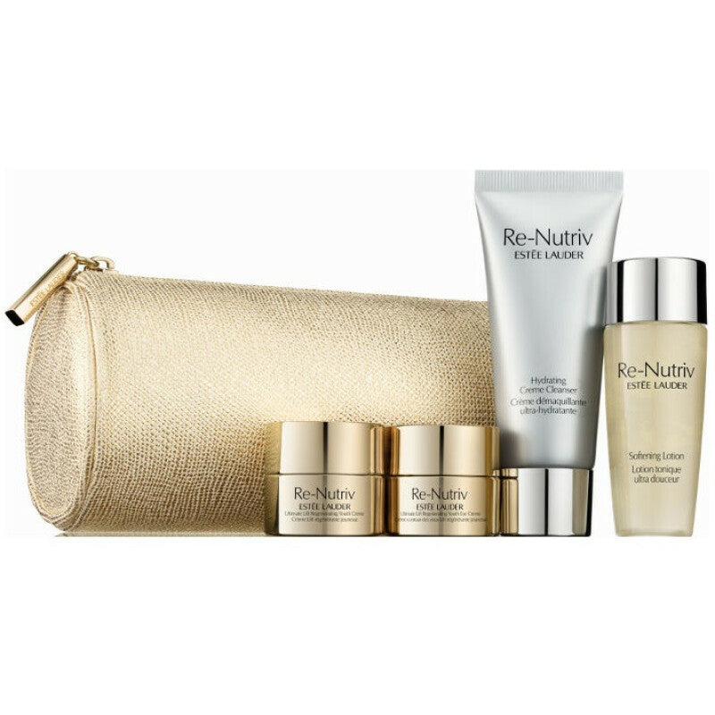 Re-Nutriv Deluxe Set Estee Lauder: Re-Nutriv, Hydrating, Cleansing Cream, 30 ml + Re-Nutriv - Ultimate Lift Regenerating Youth, Strengthens/Lifted & Radiant, Morning & Night, Cream, For Face, 7 ml + Re-Nutriv - Ultimate Lift Regenerating Youth, Brighte... - Feel You