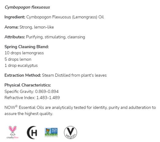 Lemongrass Oil | 100% Pure Cymbopogon Flexuosus - 30 мл - Feel You