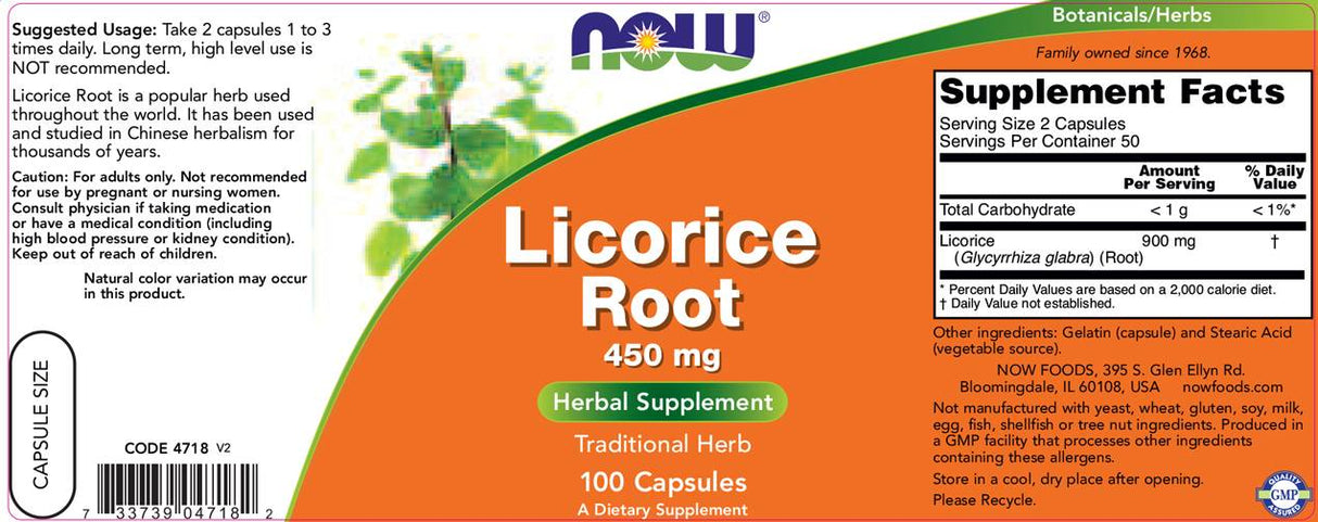 Licorice Root 450 mg - 100 капсули - Feel You