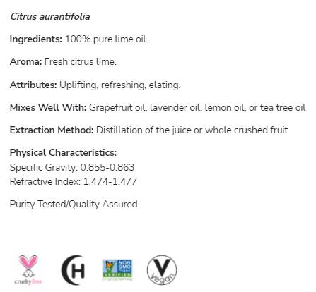 Lime Oil | 100% Pure Citrus Aurantifolia - 30 мл - Feel You