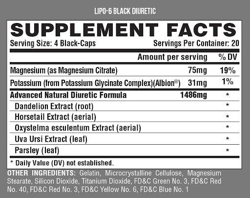 Lipo 6 Black / Diuretic - 80 капсули - Feel You