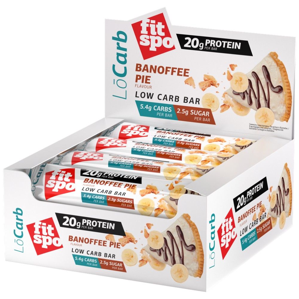 LoCarb Protein Bars | Keto Friendly Бананов Пай - 12 x 60 грама - Feel You