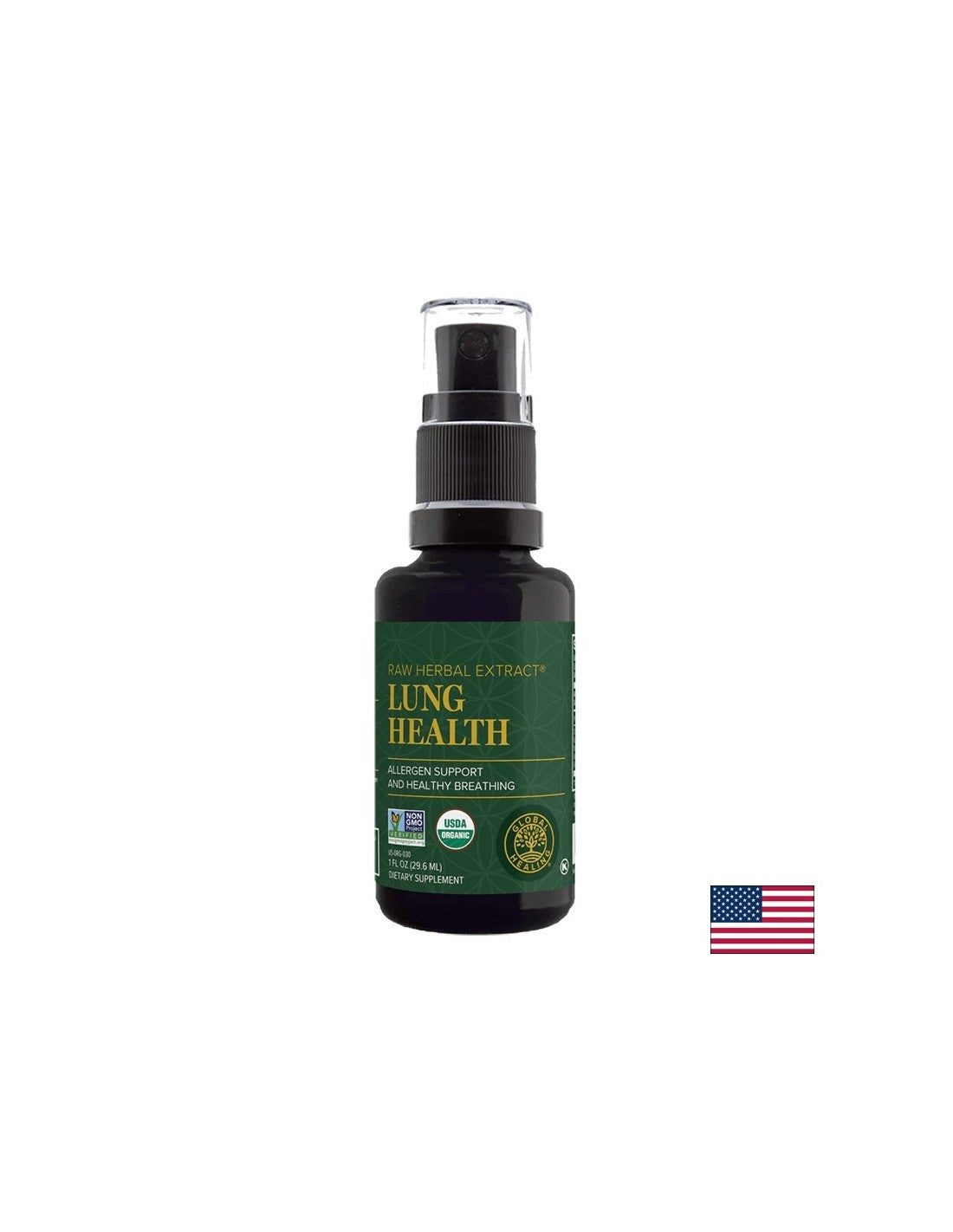 Lung Health / Билкова смес за дихателната система / Спрей за уста, 29.6 ml Global Healing - Feel You